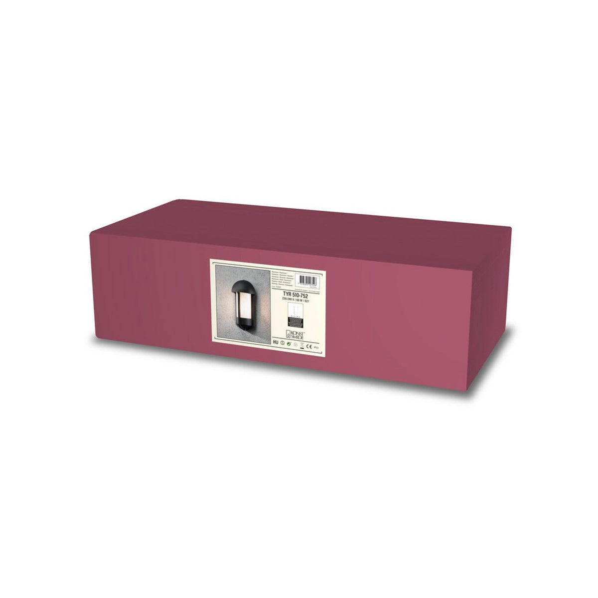 Tyr E27 Vägglampa Ute Mattsvart