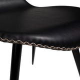 Dolphin Stol Vintage Black Art.Leather, Black