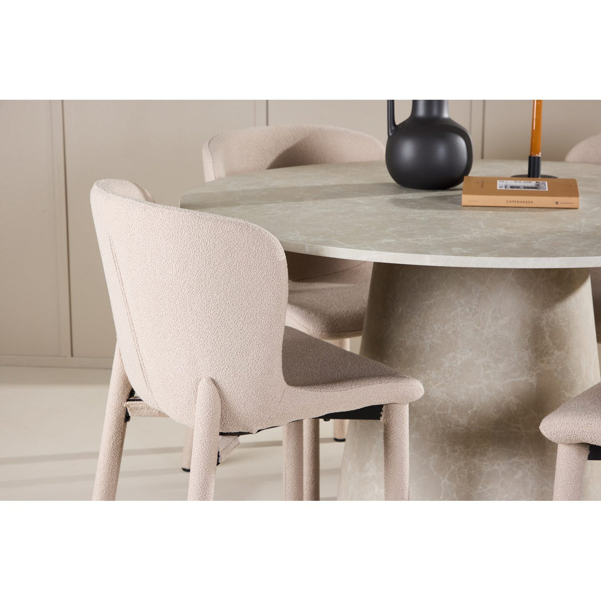 Lanzo, Astoria Runt matgrupp Beige, Beige, 4st