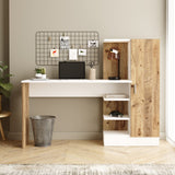 Quito (152,3 x 120 x 40 cm) Skrivbord Atlantisk furu vit