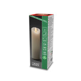 Vaxljus gräddvit, varmvit LED Timer 4/8h 2xAA Dekorationsljus El 5x17,8 cm