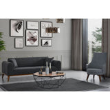 Astana 3-sits (222 x 90 x 80 cm) 3-sits bäddsoffa Antracit