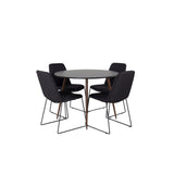 Plaza, Muce Rund matgrupp Svart, Svart, 4st