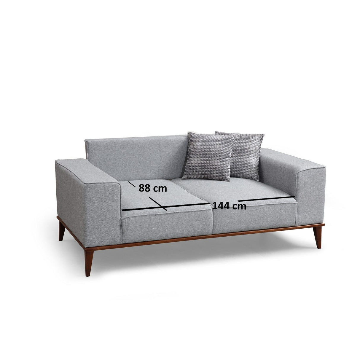Valparaiso 2-sits (184 x 91 x 85 cm) Grå 2-sits bäddsoffa