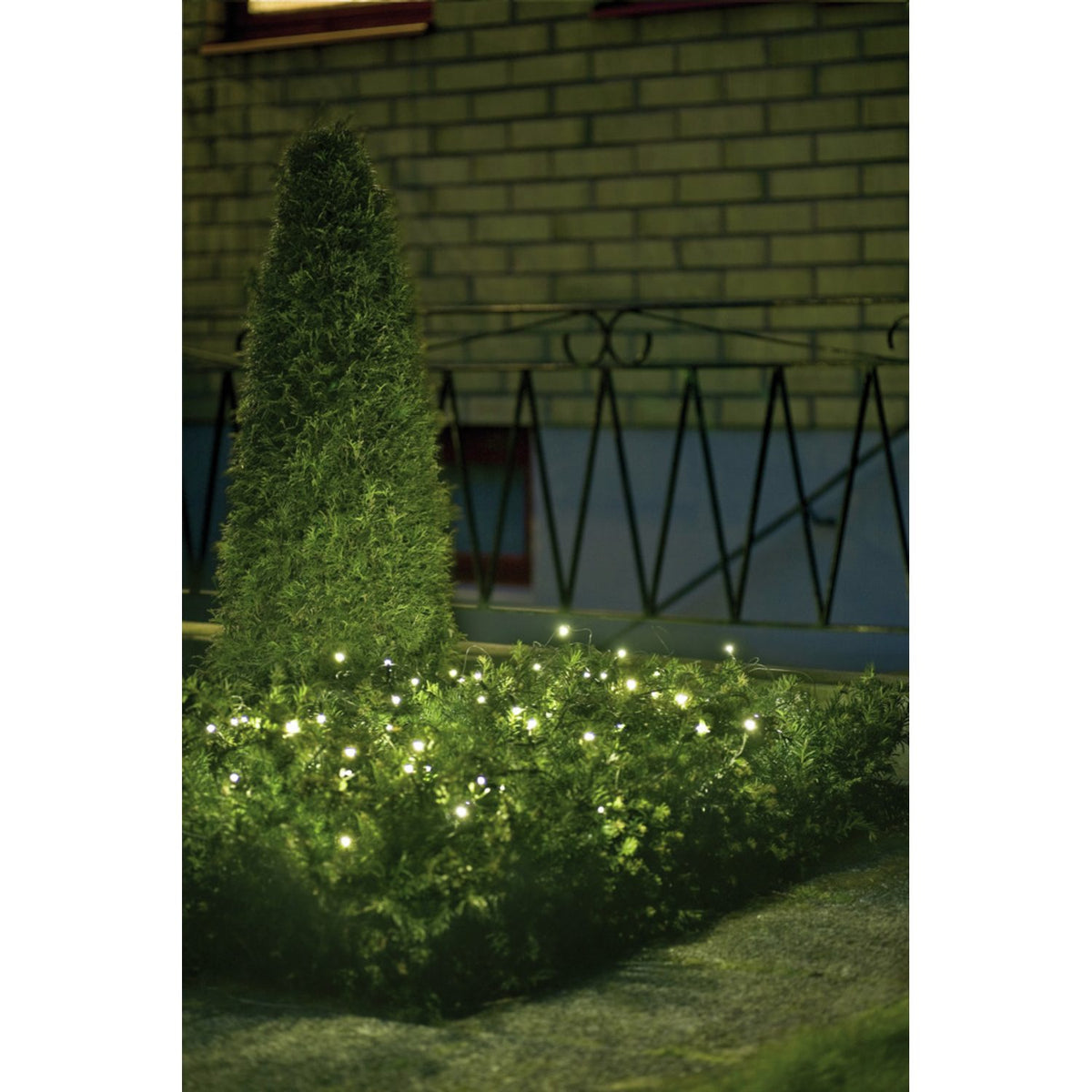 Nät LED Svart kabel 24V/IP44 Ljusslinga Ute 2x2m, Varmvit