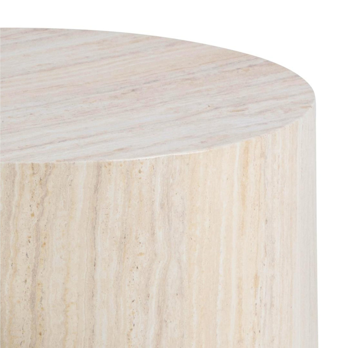 Dijon Soffbord Rund 40x58x58 cm Travertin