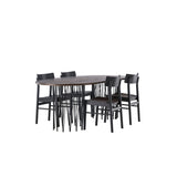Stone, Montros Oval matgrupp Svart, Svart, mocka, 220 x 100