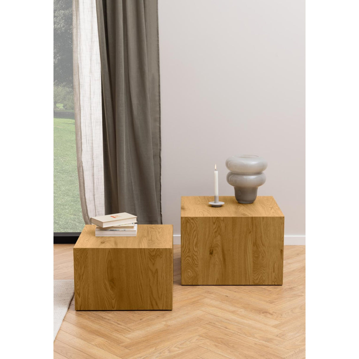 Dijon Soffbord Fyrkantig 40x58x58 cm Vild Ek