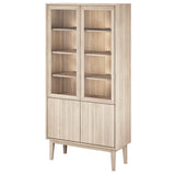 Broholm Solid Vitrinskåp 100x197 cm Vitoljad Ek