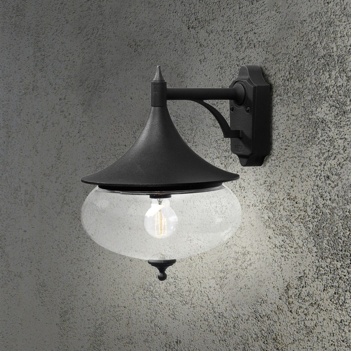 Libra E27 Ner 39.5 cm Vägglampa Ute Svart