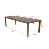 Slider Rektangulärt matbord Vitpigmenterad