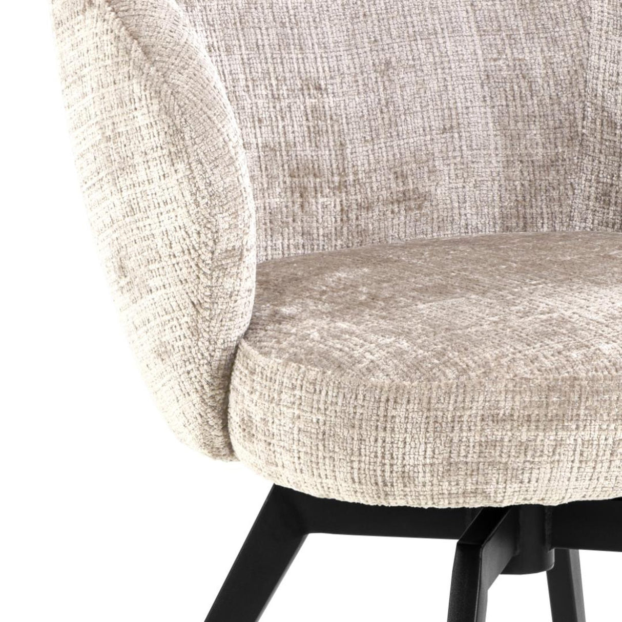 Maribo Matstol med Armstöd, återgång Juto tyg Beige