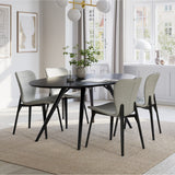 Paragon Stol Pebble Grey Bouclé, Black Ash