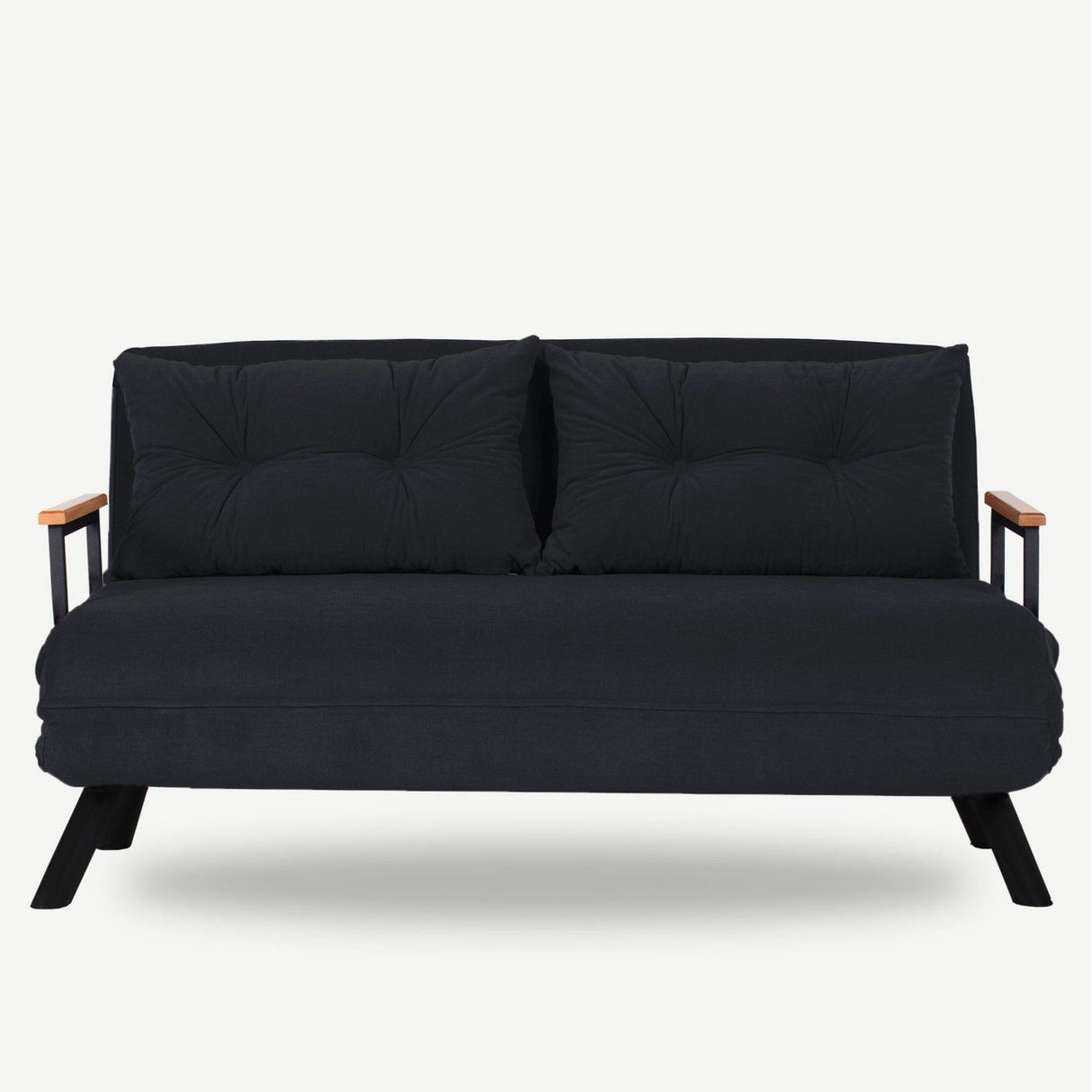 Apia 2-sits (25 x 134 x 121 cm) 2-sits bäddsoffa Svart