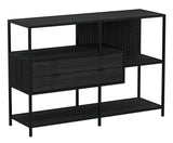 Seaford Bokhylla med 2 Lådor 78x114x35 cm Svart