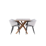 Piazza, Evelina Rektangulär matgrupp Svart,Grå, Mocka, 180 x 90