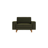 Wellington Loveseat (133 x 89 x 87 cm) 1-sitssoffa Olivgrön valnöt