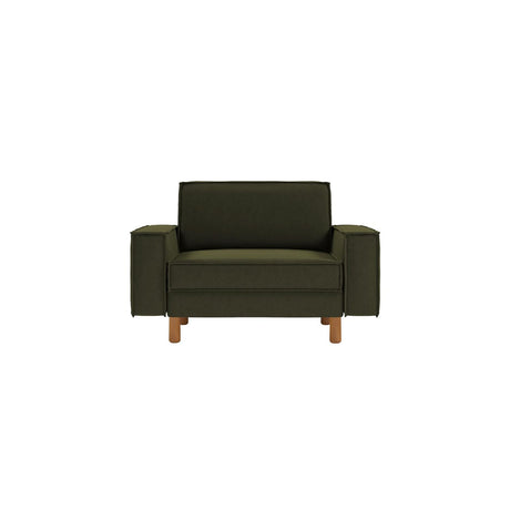 Wellington Loveseat (133 x 89 x 87 cm) 1-sitssoffa Olivgrön valnöt