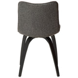 Glee Stol Pebble Grey Bouclé, Black