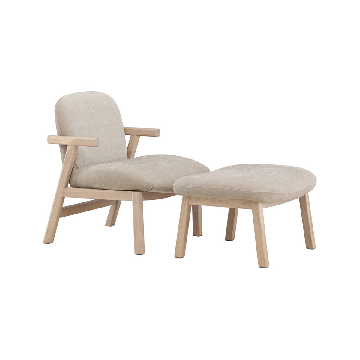Rile Fåtölj Beige, Fåtölj + Ottoman