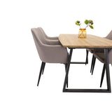 Inca, Comfort Rektangulär matgrupp Svart,Grå, Svart,natur, 160 x 85