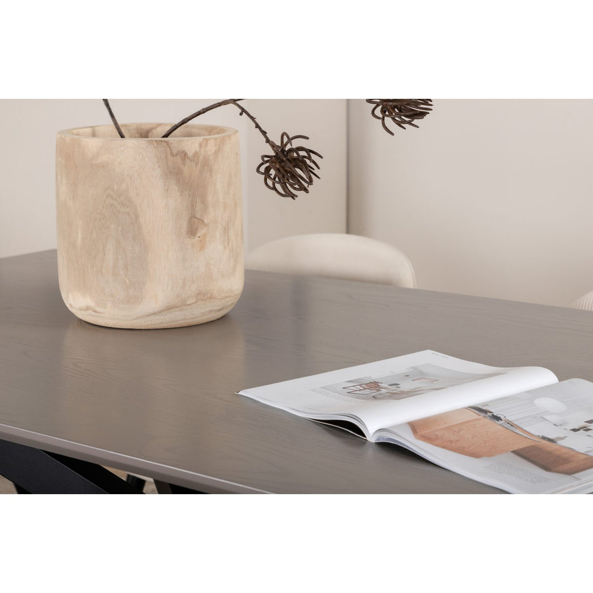 Piazza, Velvet Rektangulär matgrupp Svart,Kräm, Svart, mörkgrå, 180 x 90