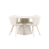 Lanzo, Lilja Runt matgrupp Beige, Beige, 4st