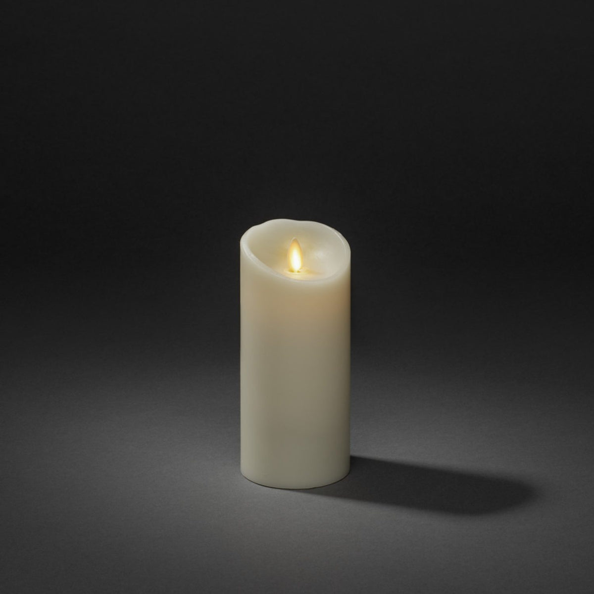 Vaxljus gräddvitt, varmvit LED timer 5h 2xC Dekorationsljus El 7,6x16,5 cm