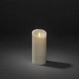 Vaxljus gräddvitt, varmvit LED timer 5h 2xC Dekorationsljus El 7,6x16,5 cm