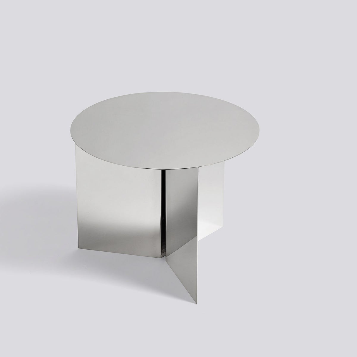 Slit runt Ø45 × H35,5 cm Sidobord Mirror High gloss – spegelpolerat rostfritt stål