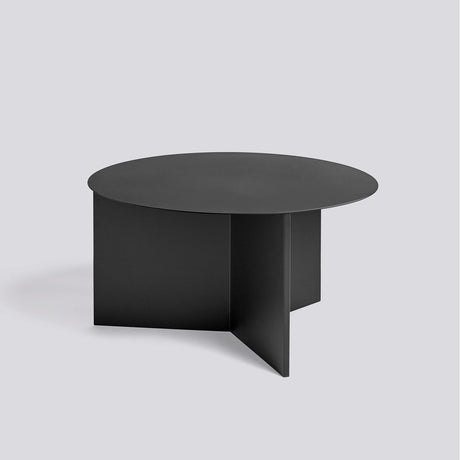 Slit runt Ø65 × H35,5 cm Sidobord Black – pulverlackerat stål