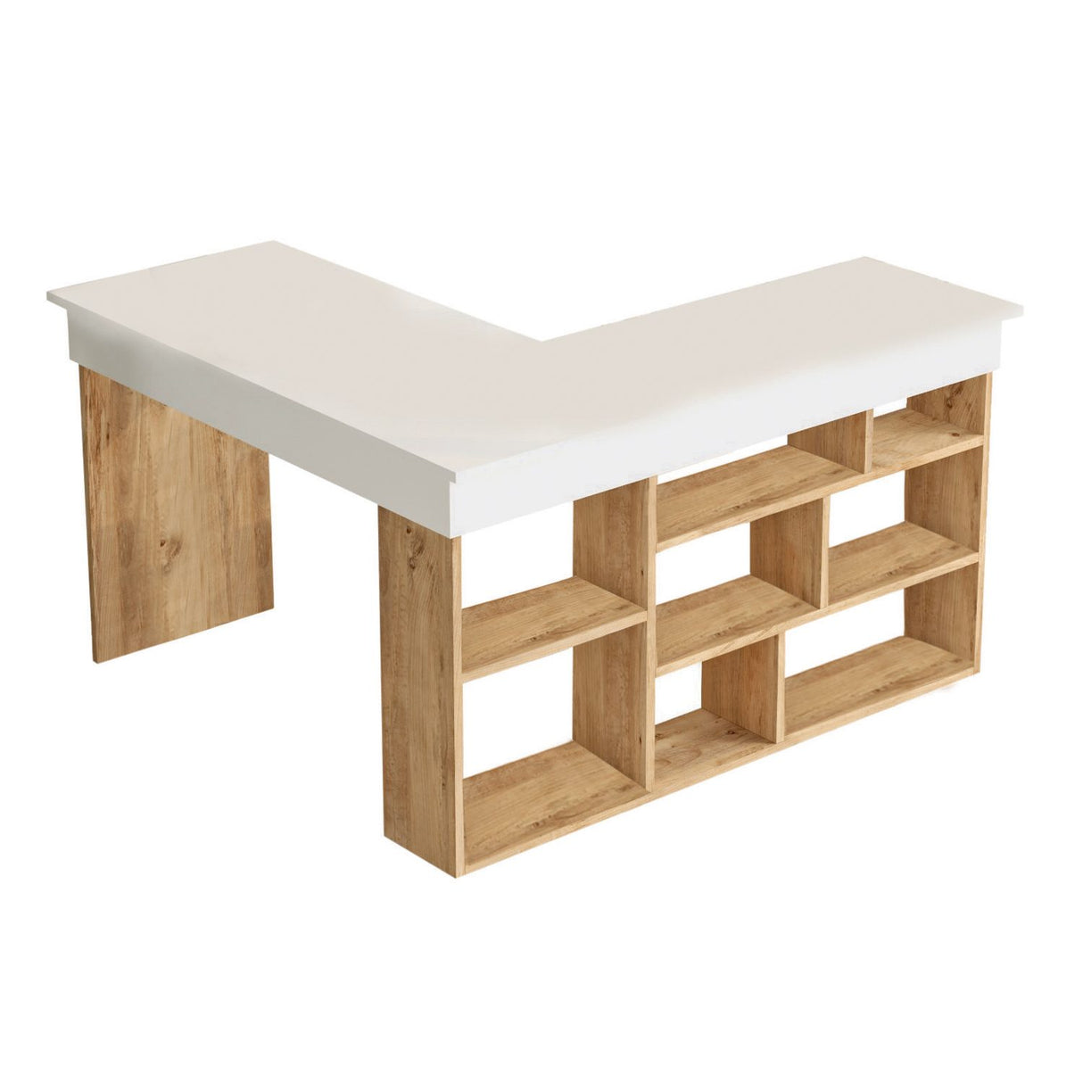 Paramaribo Five (129 x 72 x 120 cm) Skrivbord Atlantisk furu vit