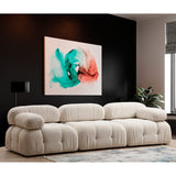 Quito 3-sits (288 x 95 x 75 cm) Bouclette 3-sitssoffa Creme