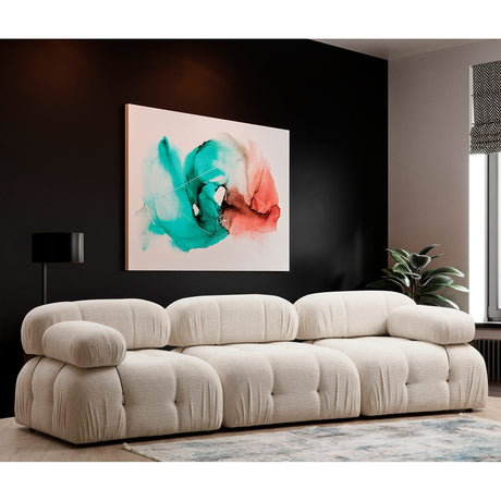 Quito 3-sits (288 x 95 x 75 cm) Bouclette 3-sitssoffa Creme