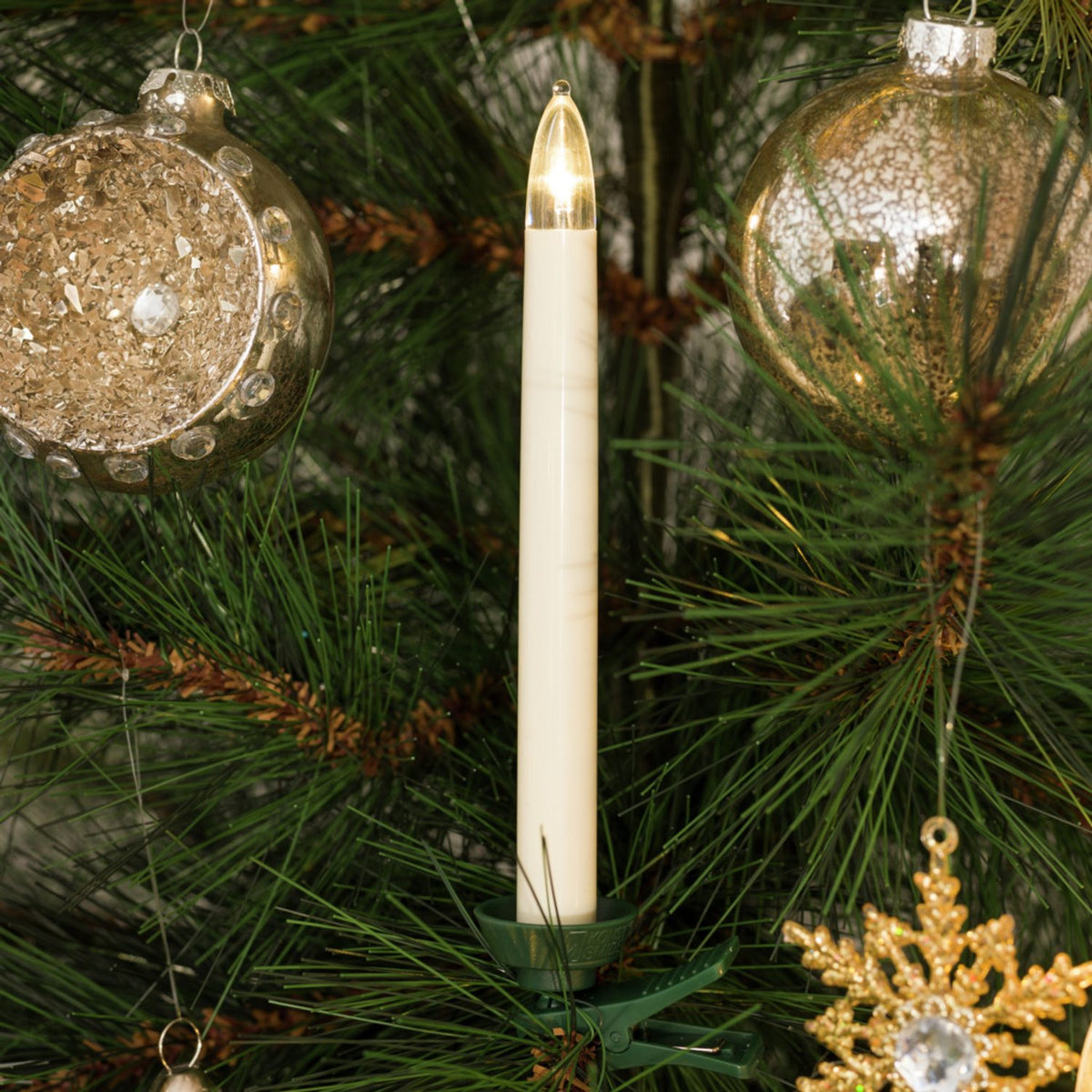 10 LED 16 cm med fjärrkontroll Julgransbelysning