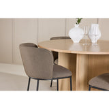 Strada, Edina Oval matgrupp Brun, Vitputsad, 4st