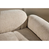 Mika Soffmodul Beige, Vänster Hörndel, Silver