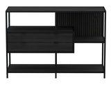 Seaford Bokhylla med 2 Lådor 78x114x35 cm Svart