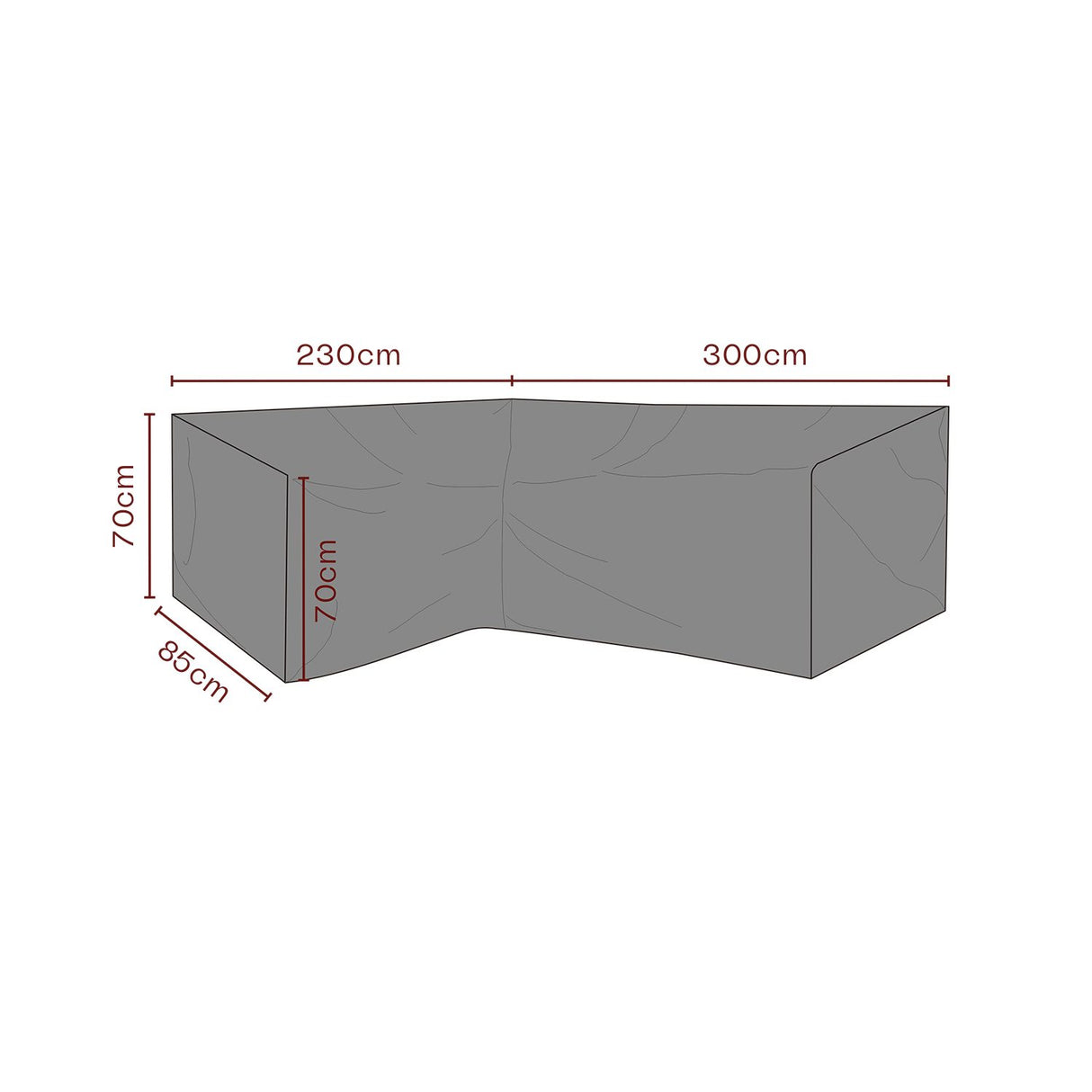 Möbelskydd till HörnSoffa Andas 300/230x85x70 cm