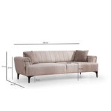 Jakarta (230 x 95 x 77 cm) 3-sits bäddsoffa Beige