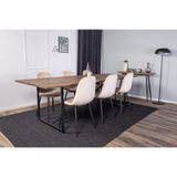 Padang,Polar Rektangulär matgrupp Beige,svart, Svart,Natur, 250 x 100