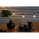 Startset E27 10 LED Svart Kabel Dimmer 24V/IP44 Ljusslinga Ute Amber