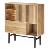 Högskåp Nr.230 Trädörrar 120x131 cm Oljad Ek