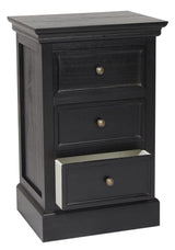 Bristol Sängbord 3-Lådor Svart