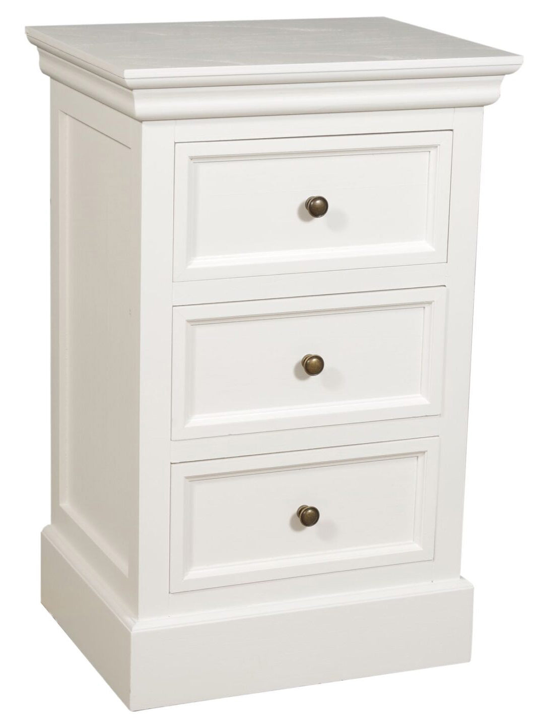 Bristol Sängbord 3-Lådor Vit
