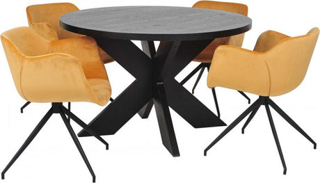 Seven Runt Matbord 120cm Svart