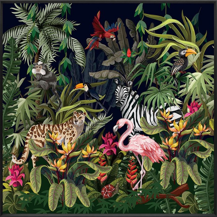 In The Jungle 100x100cm