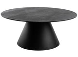 Liora Satsbord Rund Svart / Grå Keramik
