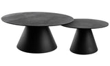 Liora Sidobord 59 cm Rund Svart / Grå Keramik