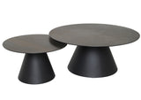 Liora Sidobord 59 cm Rund Svart / Grå Keramik